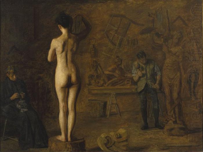 William Rush Carving His Allegorical Figure of the Schuylkill River, Thomas Eakins